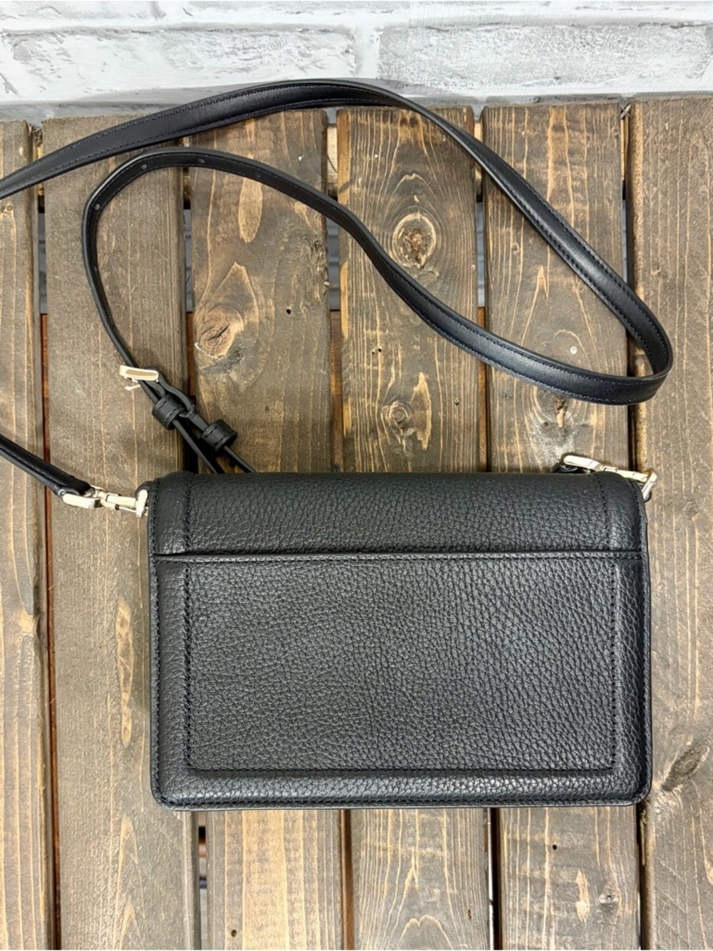 kate spade Black Pebbled Leather Knot Mini Crossbody Bag - Picture 2 of 8